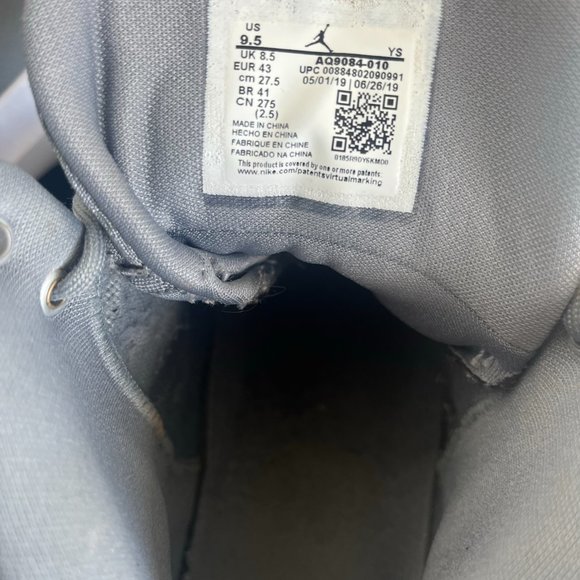 Jordan Men's Aura Cool Grey Shoes Sneakers Size 9.5 Style AQ9084-010 - Picture 14 of 14